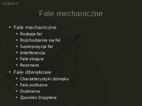 Fizyka, Ruch falowy - omówienie