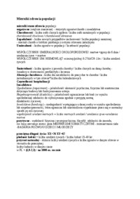 Mierniki zdrowia populacji - omówienie