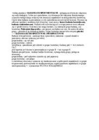 Typy epidemiologicznych badań analitycznych  - omówienie