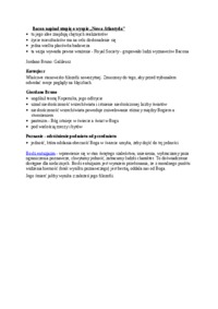 Nowa Atlantyda, Kartezjusz,Giordano Bruno, poznanie - omówienie