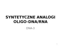 Syntetyczne analogi - omówienie