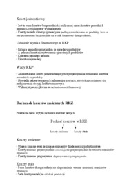 Rachunkowość zarządcza - rachunek kosztów
