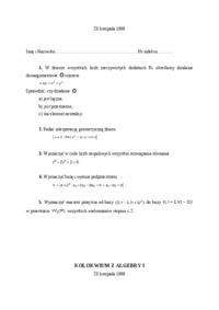 Algebra - test wiedzy