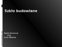 Szkło budowlane-prezentacja