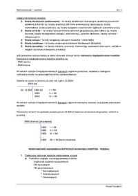 Rachunkowość - Rachunek kosztów WYKŁAD