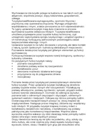 funkcja wychowawcza turystyki referat ćwiczenia