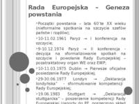 Rada Europejska-geneza powstania