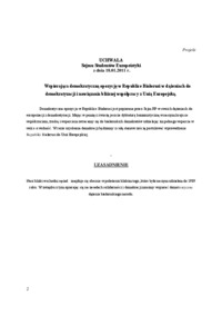 Uchwała wspierająca demokratyczną opozycję w Republice Białorusi