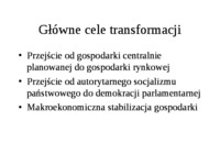 Transformacja systemowa polskiej gospodarki-prezentacja