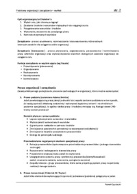 Podstawy organizacji i zarządzania -  Misja, plan i cel organizacji WYKŁAD