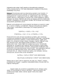 Analiza jakościowa wody-opracowanie