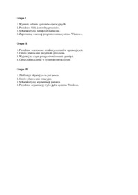 Pytania na egzamin - systemy operacyjne