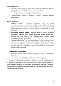 GIEŁDA-przygotowane informacje na ćwiczenia