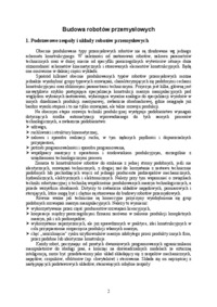 Budowa robotów przemysłowych-opracowanie