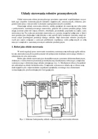 Układy sterowania robotów przemysłowych-opracowanie