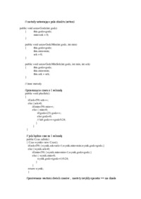 Definicja klasy, tworzenie obiektów-opracowanie