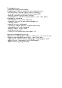 Odlewnictwo-sprawozdanie z ćwiczenia