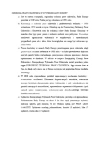 Ochrona praw człowieka w systemie rady Europy