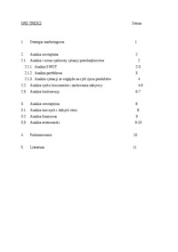 Analiza wewnętrzna i zewnętrzna przedsiębiorstwa