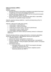 Informacje dodatkowe w sprawozdaniu finansowym- opracowanie