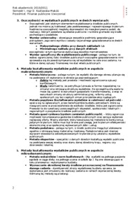 Pojęcie i kryteria racjonalizacji wydatków publicznych - referat