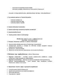 Sektor finansowy w Uni Europejskiej- wykład 2