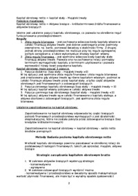 Zarządzanie kapitałem obrotowym- wykład 8