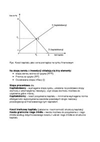 Stopa zwrotu a koszt kapitału- opracowanie