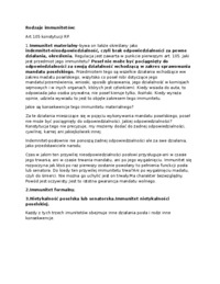 Wykład- Prawo konstytucyjne, Podział immunitetów