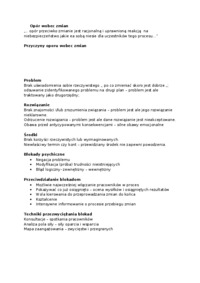 Zasady skuteczności wprowadzania zmian - wykład