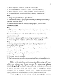 Konspekt - Organizacja badań marketingowych w przedsiębiorstwie