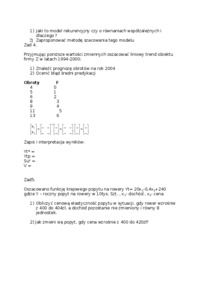 Zadania z kolokwium zaliczeniowego