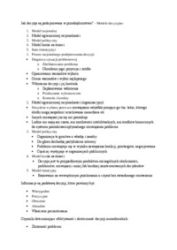 Wykład - Zarządzanie jako proces podejmowania decyzji 