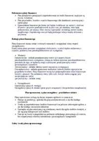 Plany finansowe i ich rola w zarządzaniu przedsiębiorstwem-opracowanie