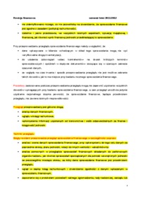 Przegląd sprawozdań finansowych-opracowanie