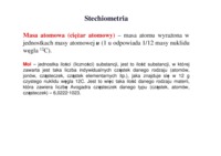 Chemia- wykład 1 - mol