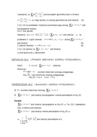 Szeregi potęgowe- wykład 18