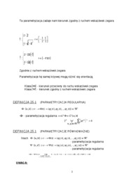 Całki krzywoliniowe- wykład 25