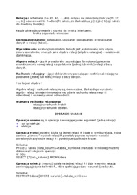 Wykład - algebraiczne podstawy teorii baz danych