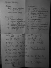 Wzory na egzamin 1, wykład