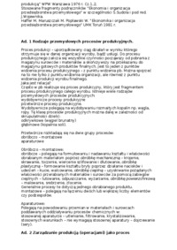 zarządzanie produkcją - zagadnienia