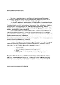 Wykład - Procesy integracyjne we współczesnej gospodarce światowej