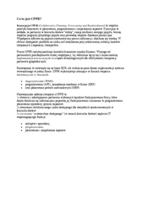 Co to jest CPFR- opracowanie
