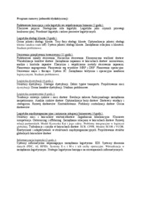 Program ramowy jednostki dydaktycznej- opracowanie