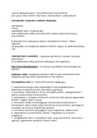 Wykład - Podstawy zarządzania zasobami ludzkimi