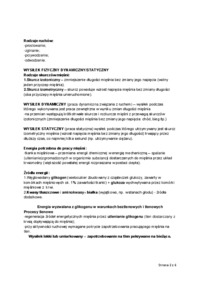 Wykład - Zaburzenia homeostazy wywołane wysiłkiem fizycznym