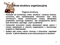  Budowa wewnętrzna organizacji struktura organizacyjna instytucji - omówienie