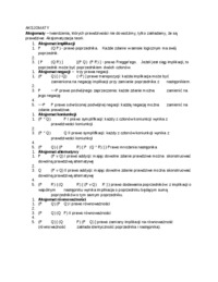  Logika -  Aksjomaty - omówienie