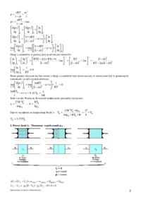 Wykład - Termodynamiczne właściwości gazów rzeczywistych