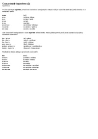 Czas przeszły imperfetto - fare - wykład